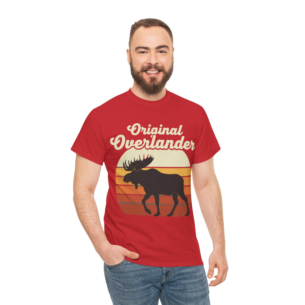 Original Overlander Moose T-Shirt | Retro 1970s Sunset Wilderness Tee