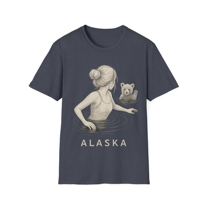 Alaska Bear Cub Sketch T-Shirt – Artistic Wilderness Nature Tee