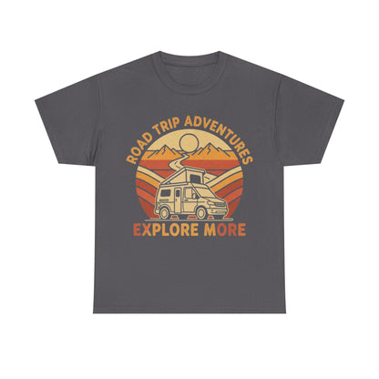 Road Trip Adventures – Explore More Retro Camper Tee