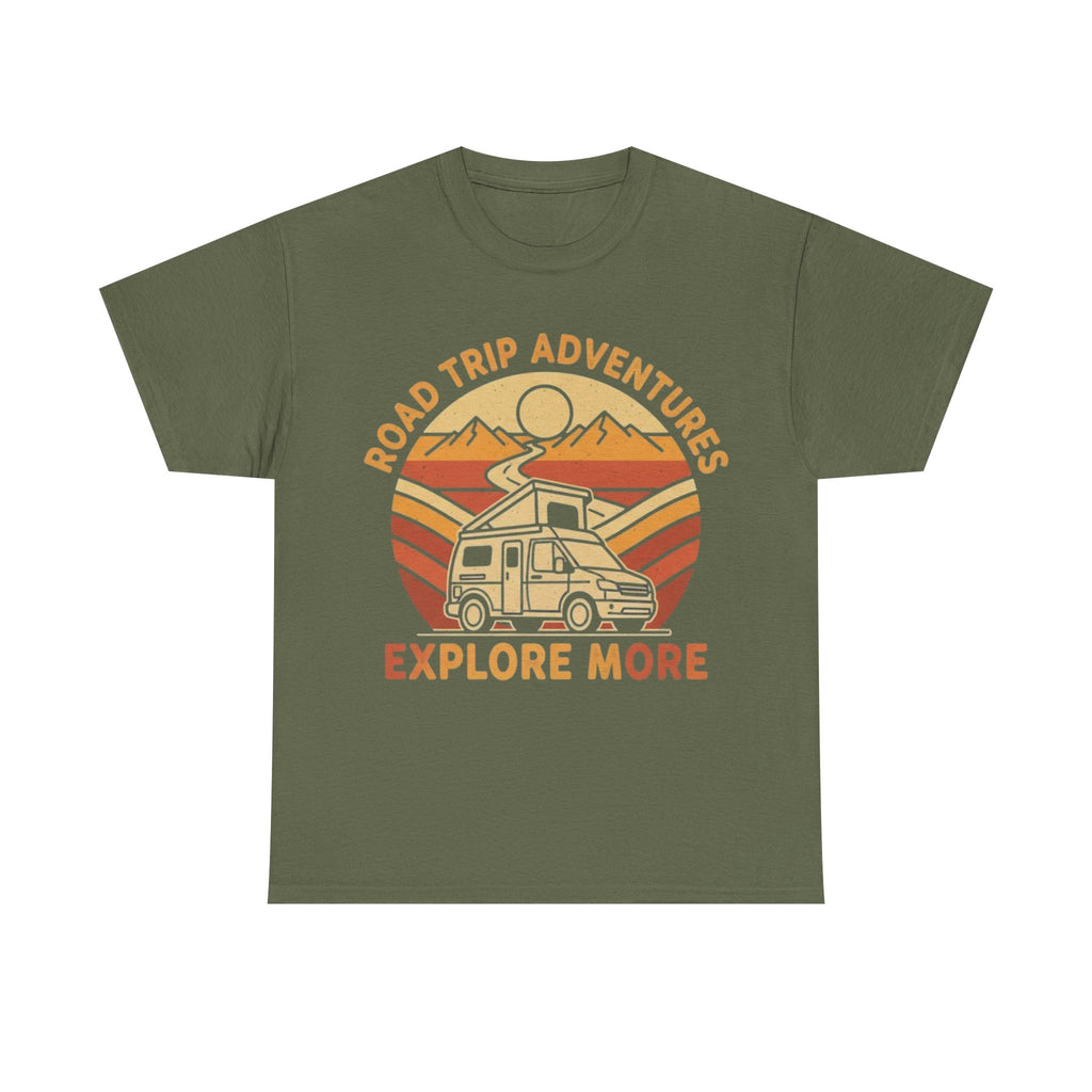 Road Trip Adventures – Explore More Retro Camper Tee