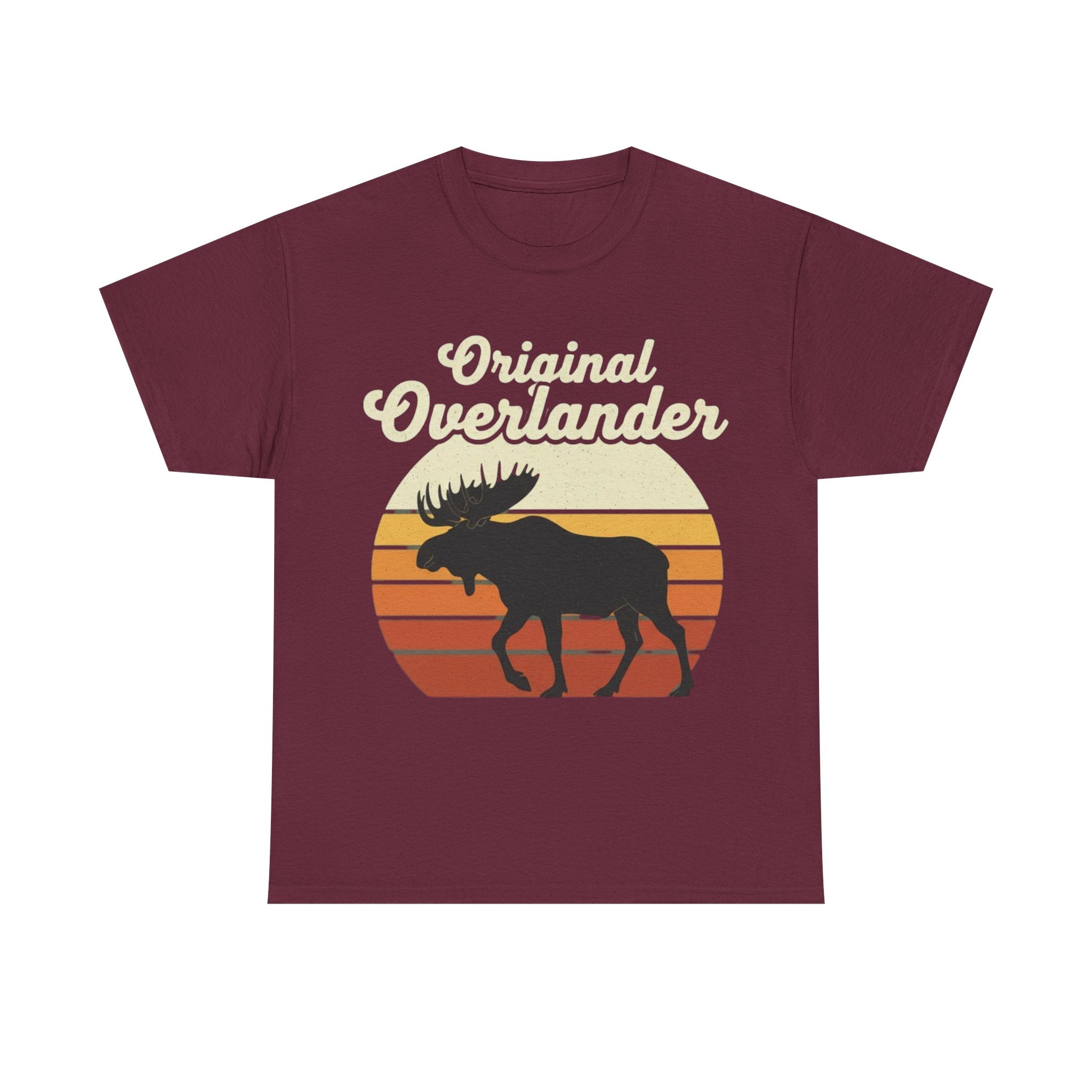 Original Overlander Moose T-Shirt | Retro 1970s Sunset Wilderness Tee