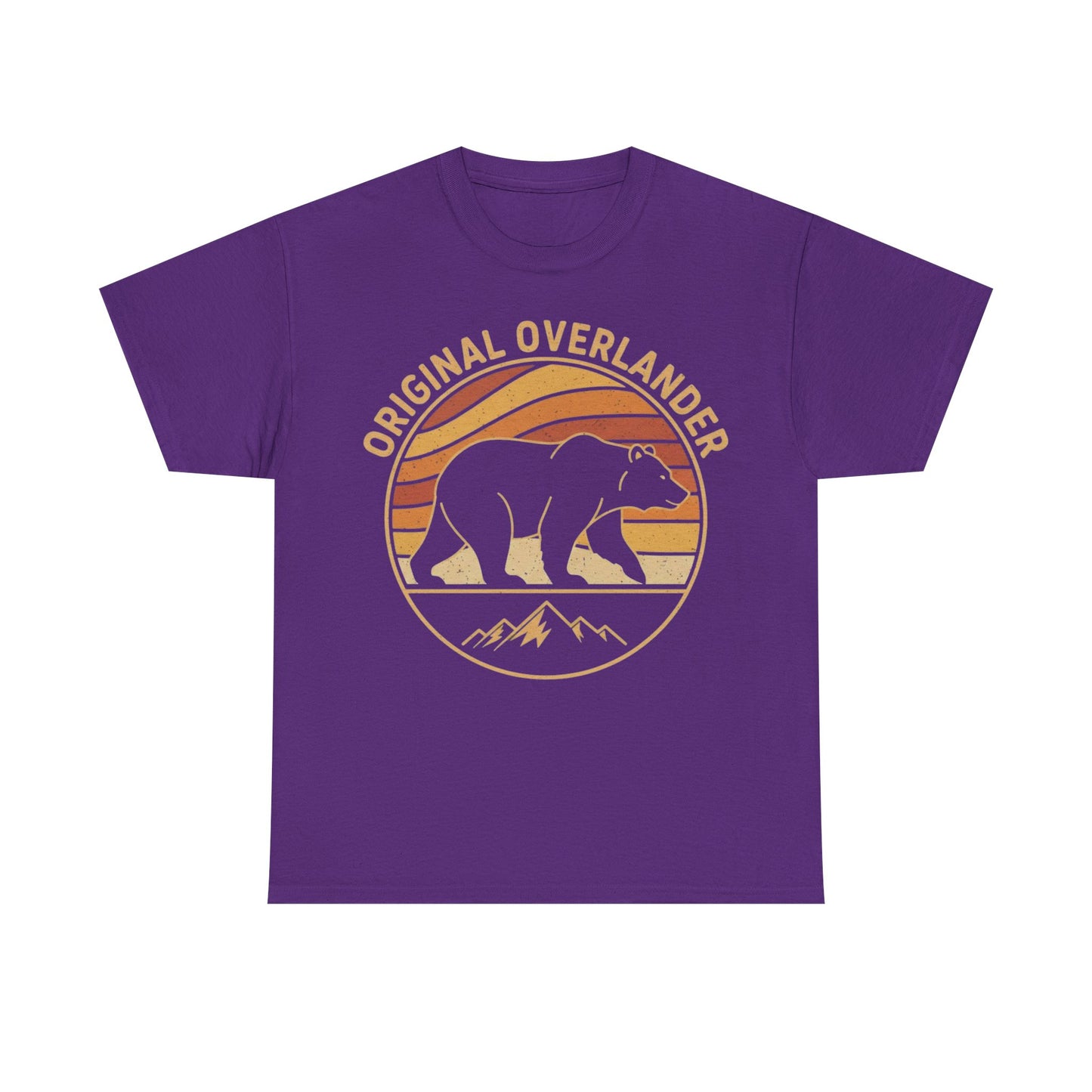 Original Overlander Retro Bear T-Shirt | 1970s Vintage Sunset Adventure Tee