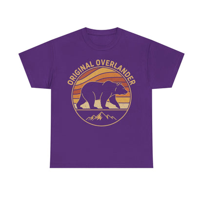 Original Overlander Retro Bear T-Shirt | 1970s Vintage Sunset Adventure Tee