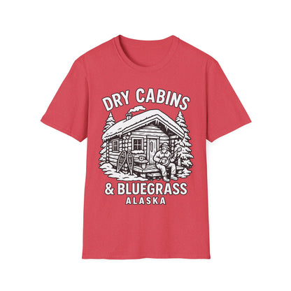 Cozy Cabin T-Shirt, Illustrative T-Shirt, Vintage Alaska Tee, Great Outdoors Wear, Unique Gift for Nature Lovers