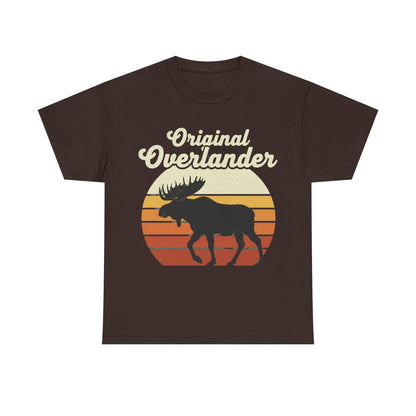 Original Overlander Moose T-Shirt | Retro 1970s Sunset Wilderness Tee