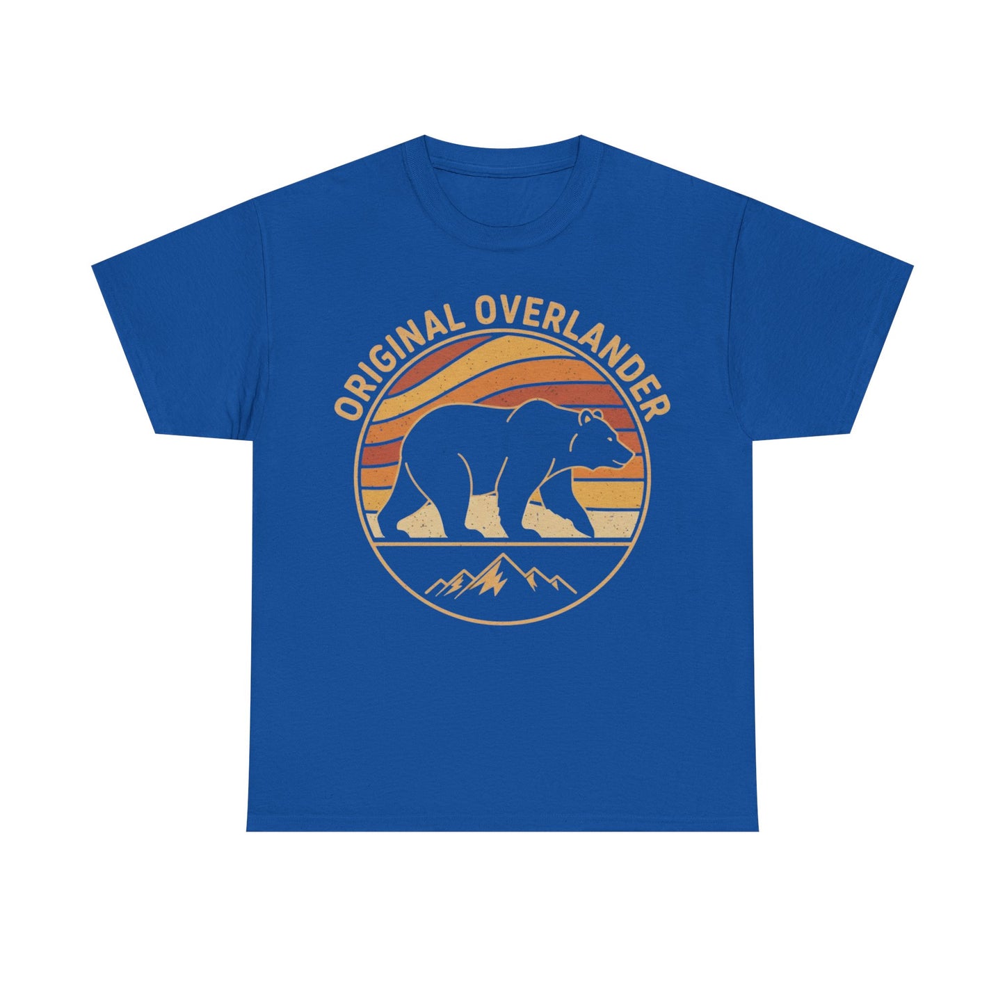 Original Overlander Retro Bear T-Shirt | 1970s Vintage Sunset Adventure Tee