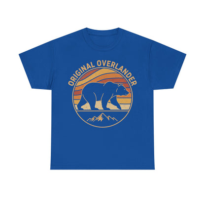 Original Overlander Retro Bear T-Shirt | 1970s Vintage Sunset Adventure Tee