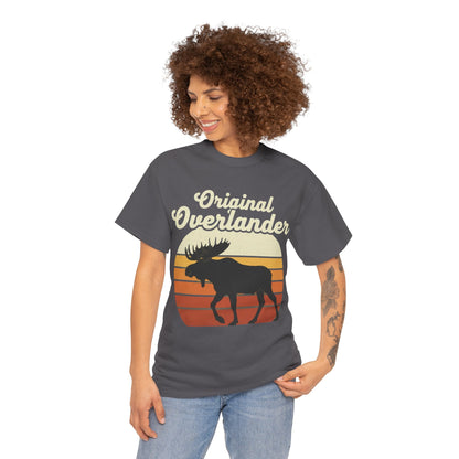 Original Overlander Moose T-Shirt | Retro 1970s Sunset Wilderness Tee