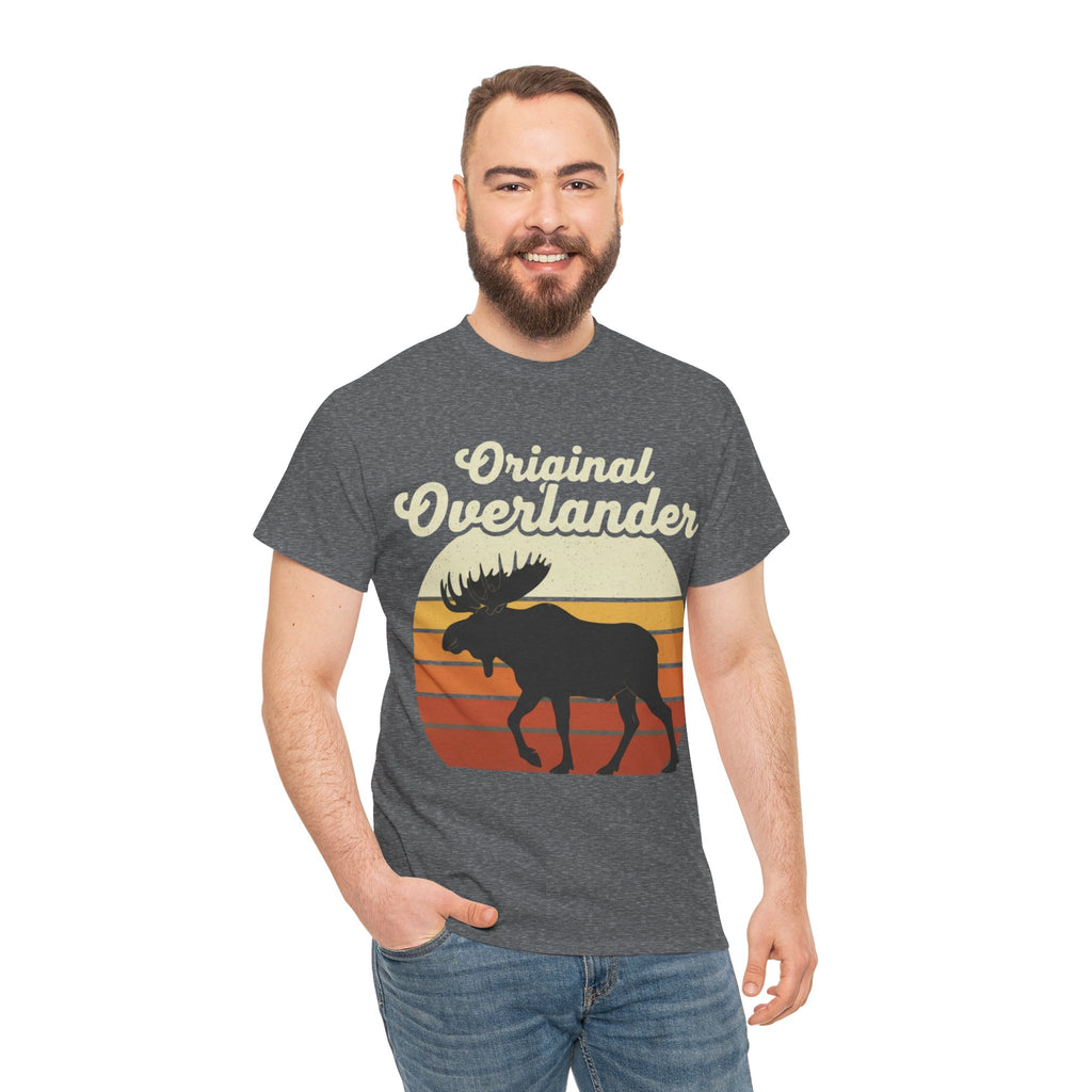 Original Overlander Moose T-Shirt | Retro 1970s Sunset Wilderness Tee