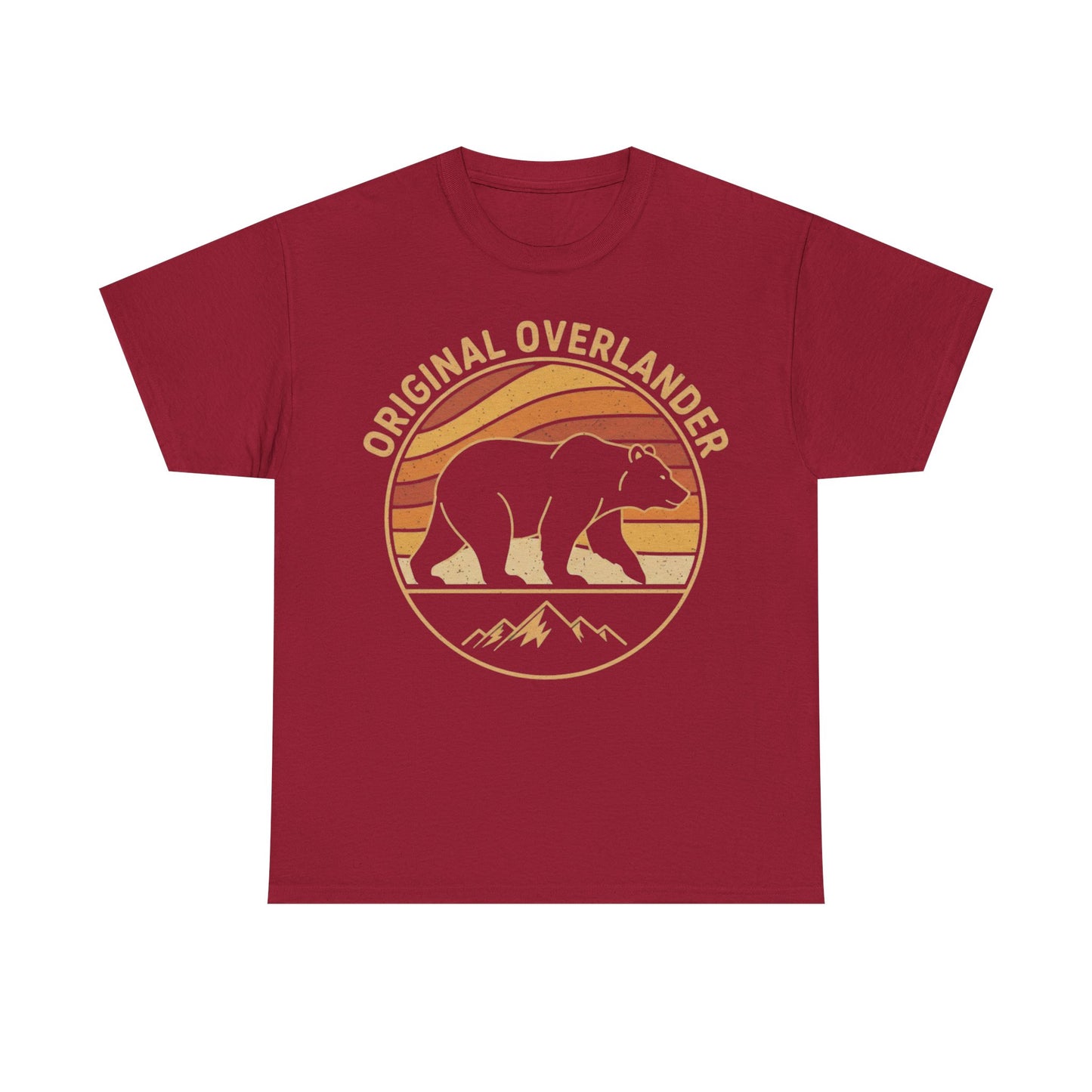 Original Overlander Retro Bear T-Shirt | 1970s Vintage Sunset Adventure Tee