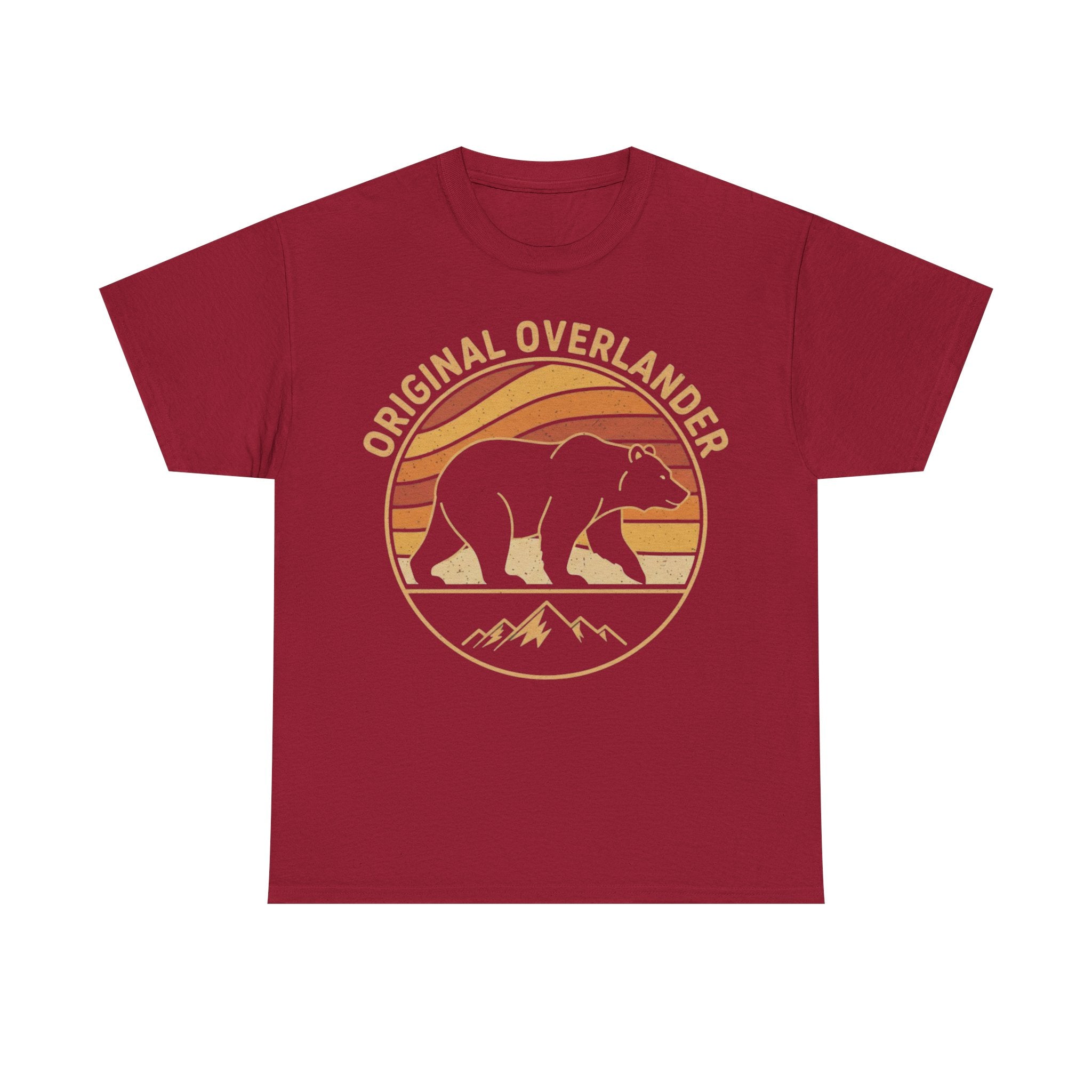 Original Overlander Retro Bear T-Shirt | 1970s Vintage Sunset Adventure Tee