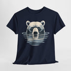 Bear in Water Graphic Tee – Gildan 5000 Heavy Cotton Shirt