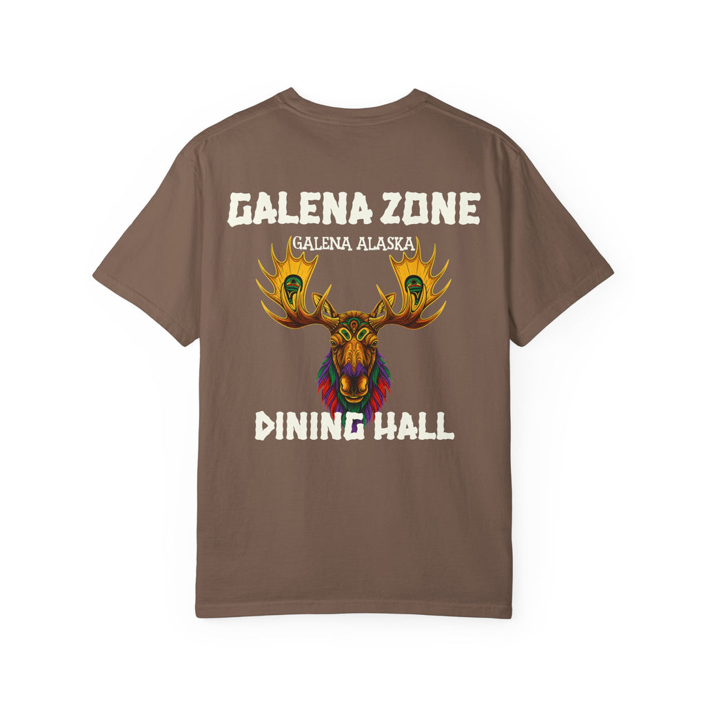 Galena Zone Dining Hall T-Shirt — Alaska Moose Graphic Tee