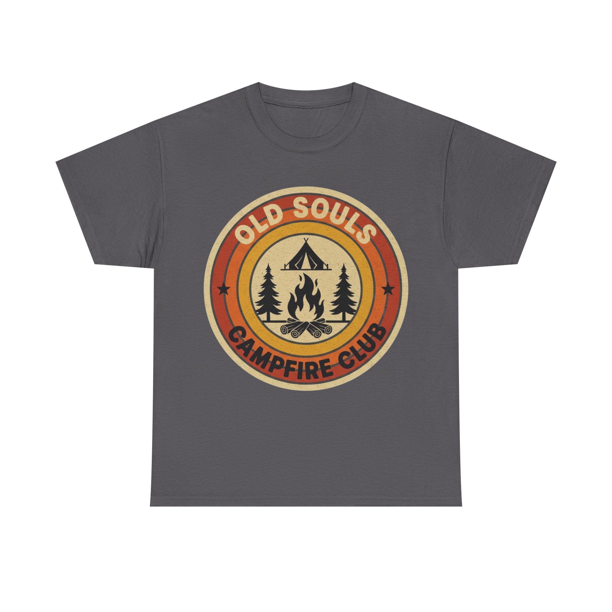 Old Souls Campfire Club Retro T-Shirt | Vintage Sunset Camping Tee