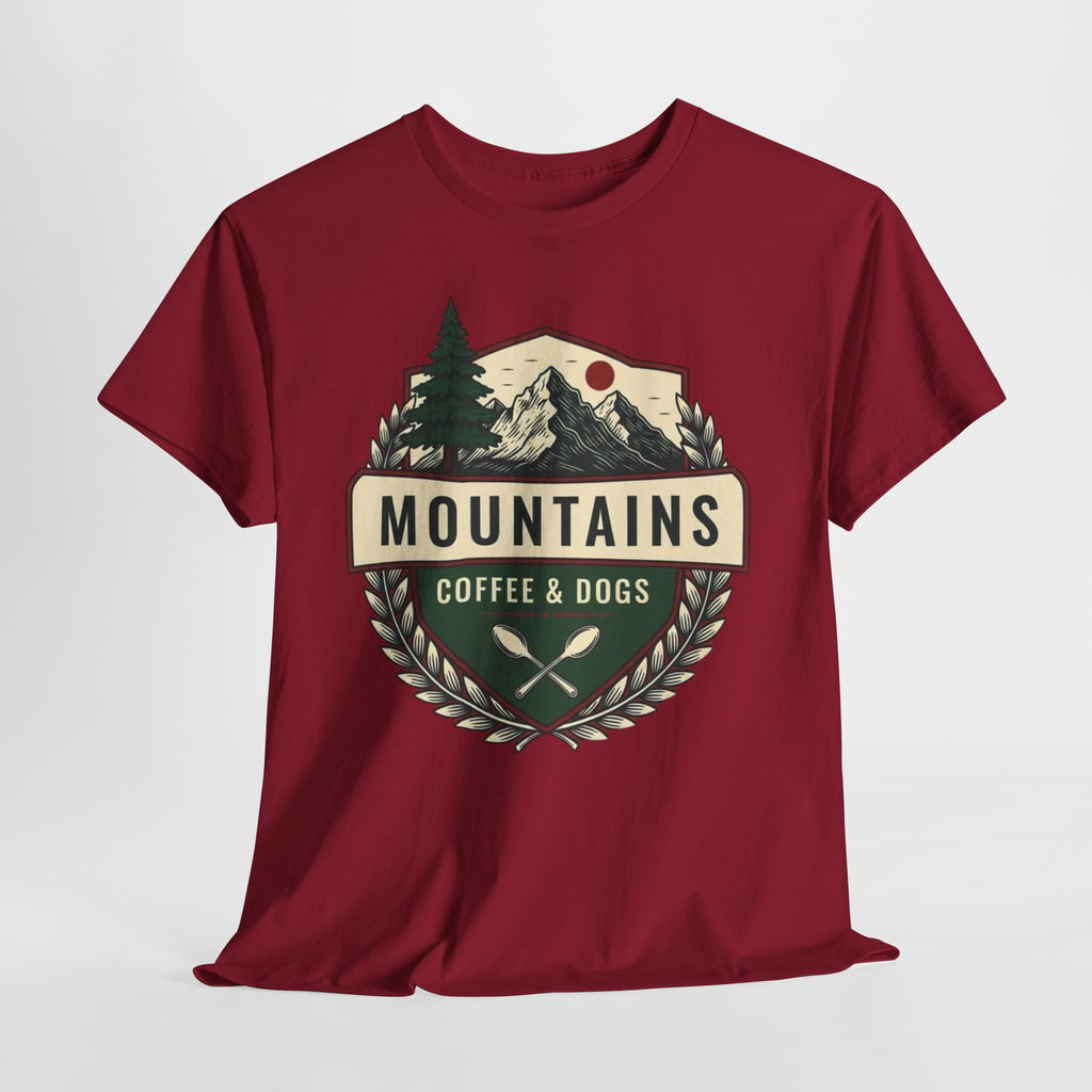 Mountains, Coffee & Dogs Tee