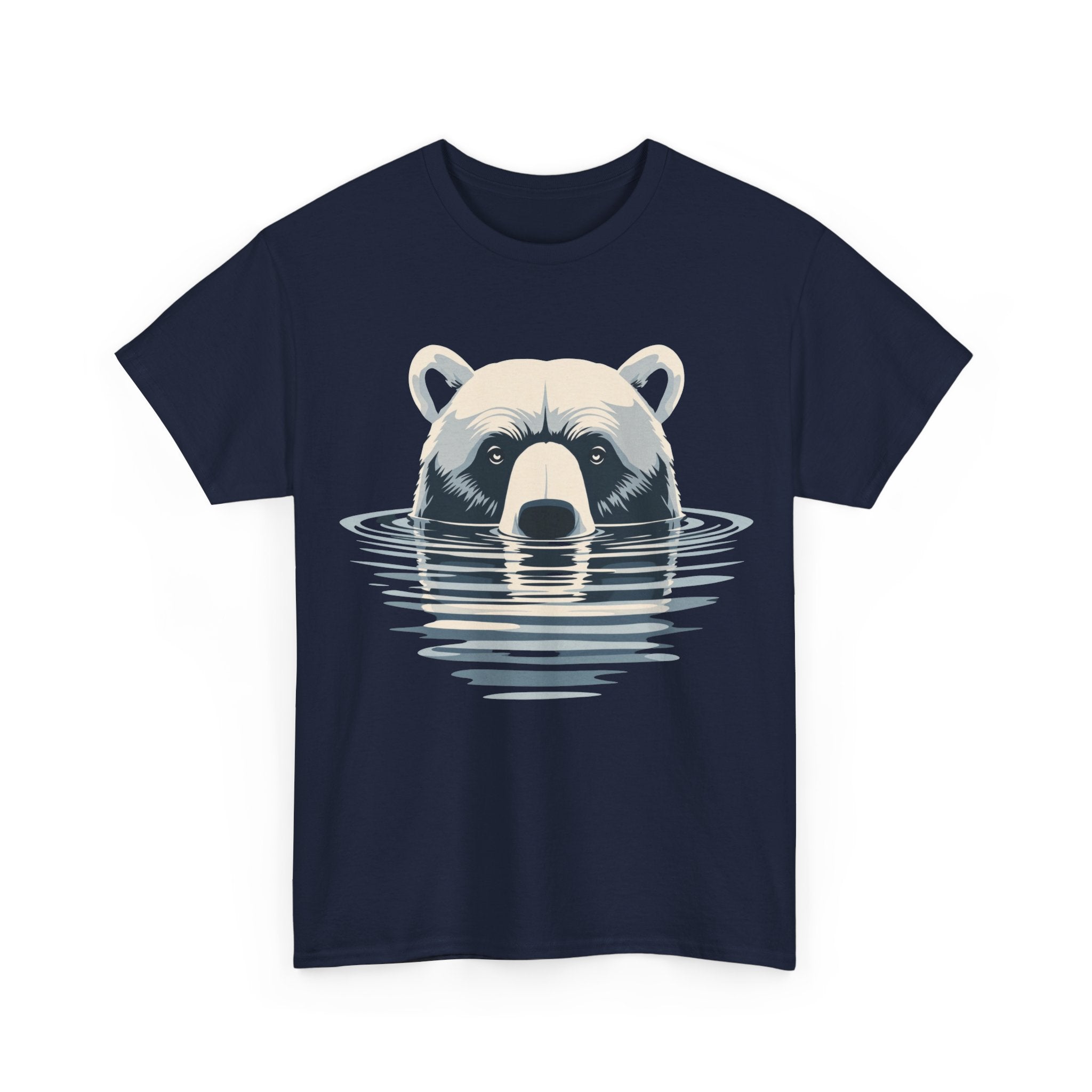 Bear in Water Graphic Tee – Gildan 5000 Heavy Cotton Shirt