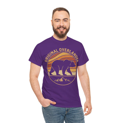 Original Overlander Retro Bear T-Shirt | 1970s Vintage Sunset Adventure Tee