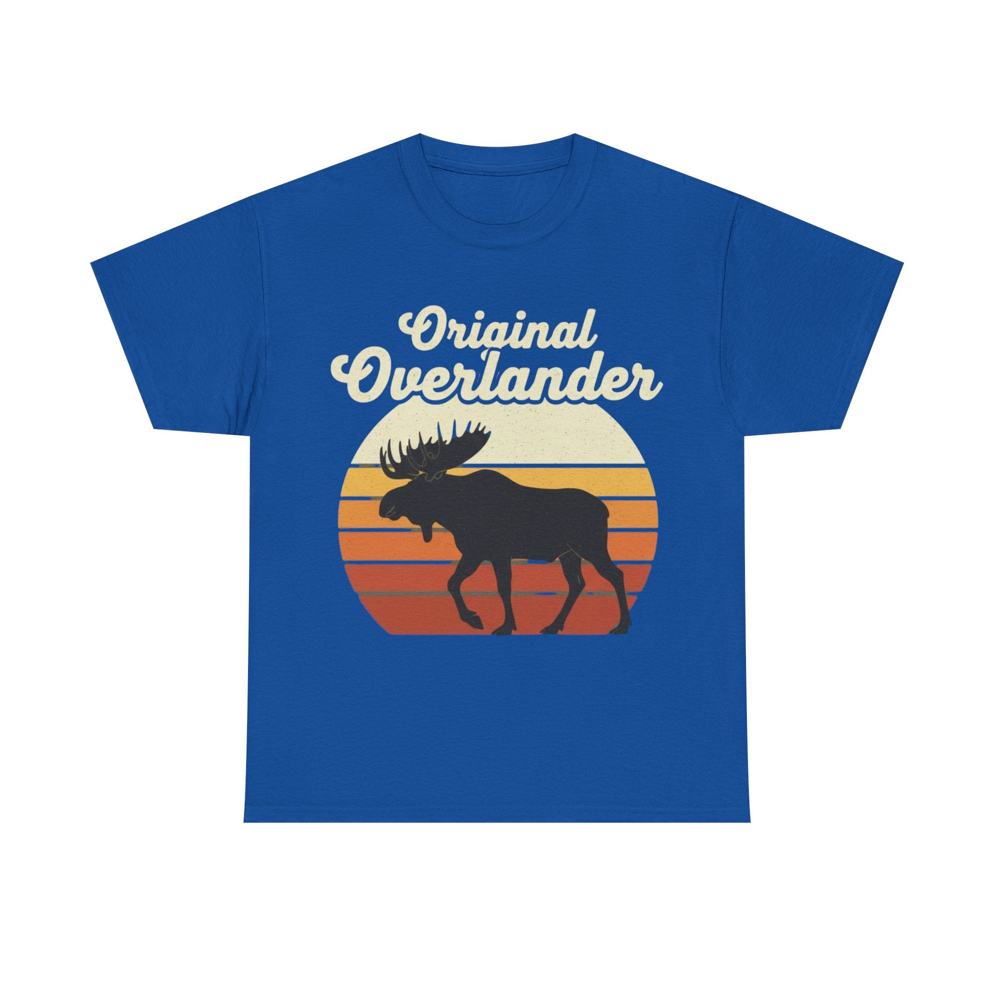 Original Overlander Moose T-Shirt | Retro 1970s Sunset Wilderness Tee