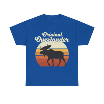 Original Overlander Moose T-Shirt | Retro 1970s Sunset Wilderness Tee