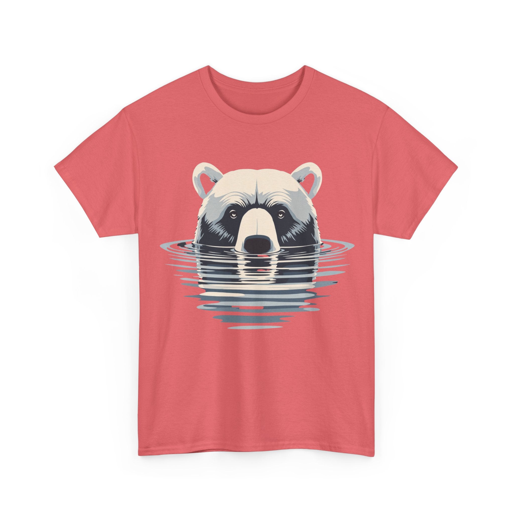Bear in Water Graphic Tee – Gildan 5000 Heavy Cotton Shirt