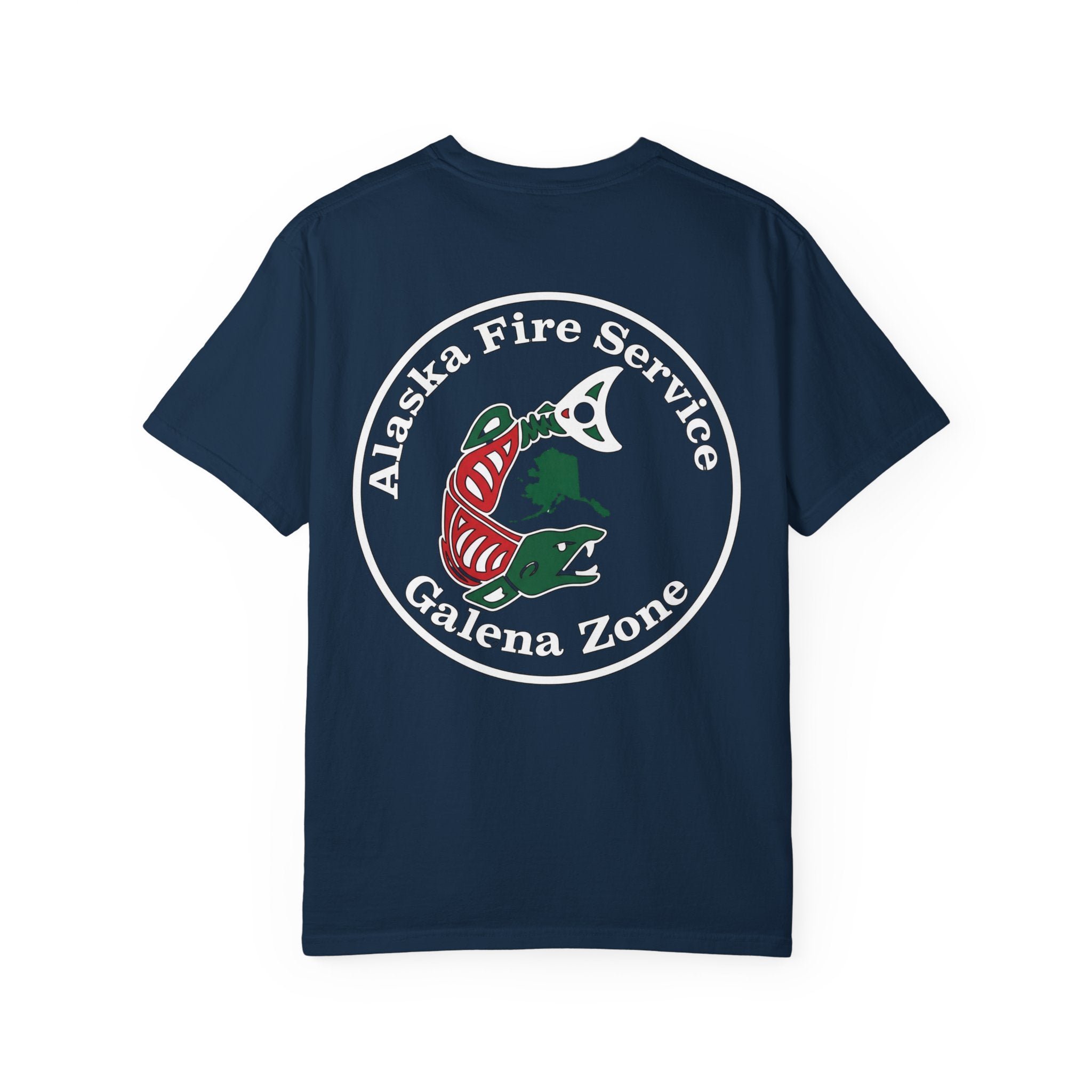 Alaska Fire Service Galena Zone T-Shirt — Salmon Emblem Tee
