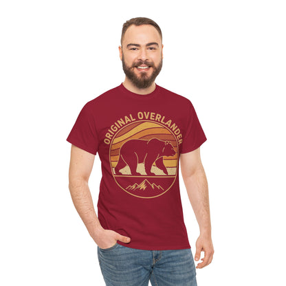 Original Overlander Retro Bear T-Shirt | 1970s Vintage Sunset Adventure Tee