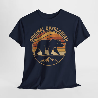 Original Overlander Retro Bear T-Shirt | 1970s Vintage Sunset Adventure Tee