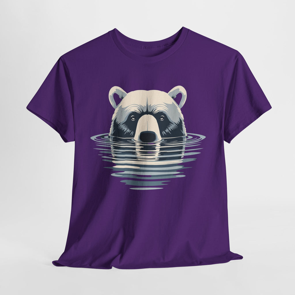 Bear in Water Graphic Tee – Gildan 5000 Heavy Cotton Shirt