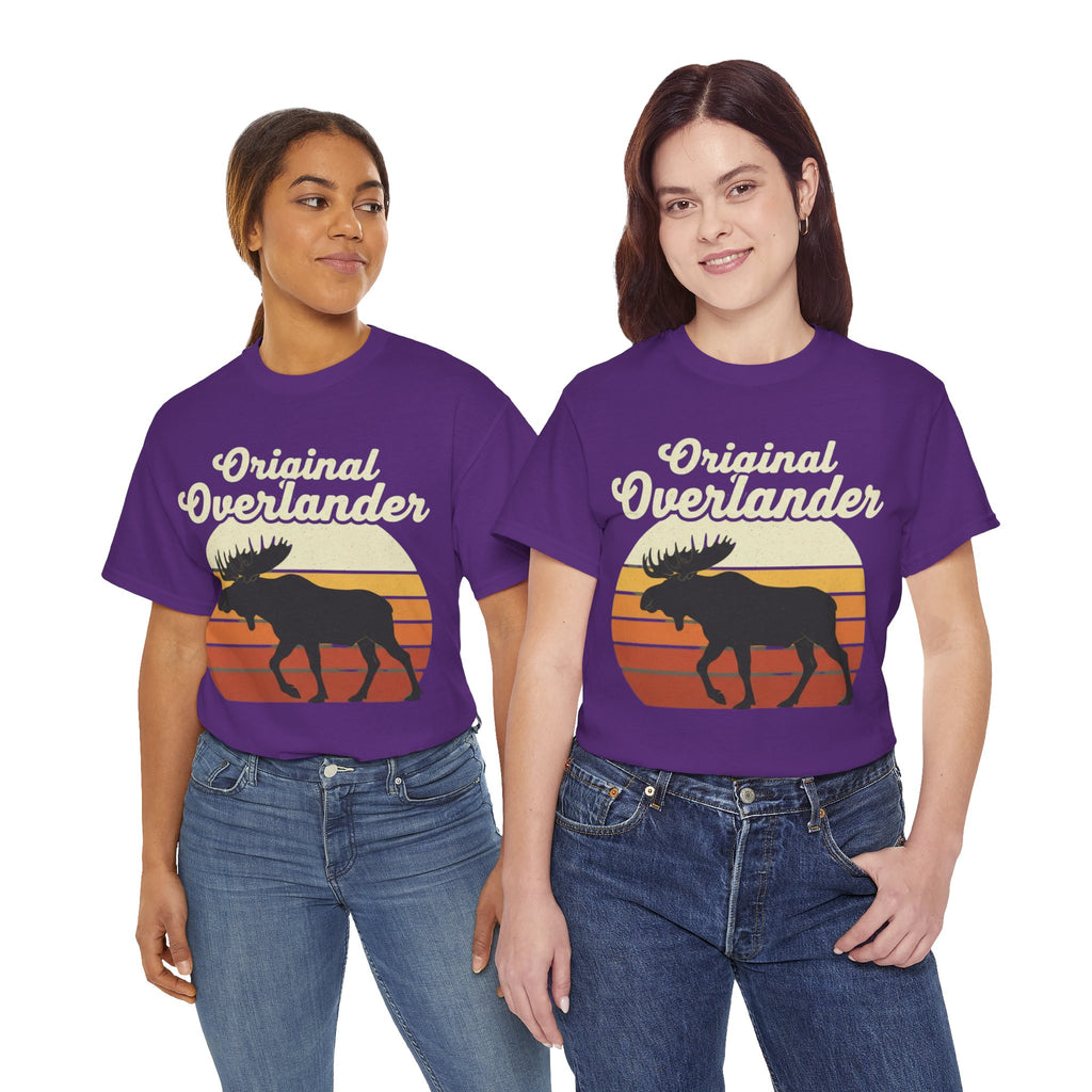 Original Overlander Moose T-Shirt | Retro 1970s Sunset Wilderness Tee
