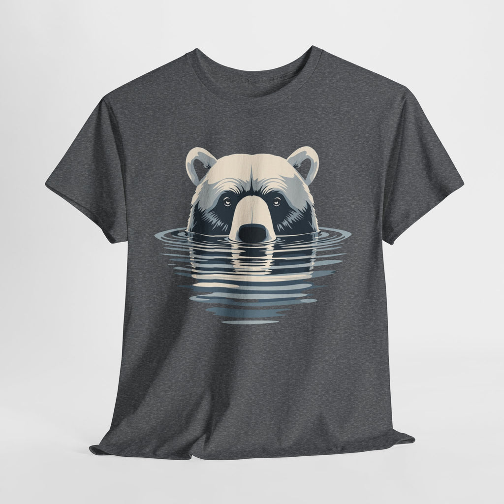 Bear in Water Graphic Tee – Gildan 5000 Heavy Cotton Shirt