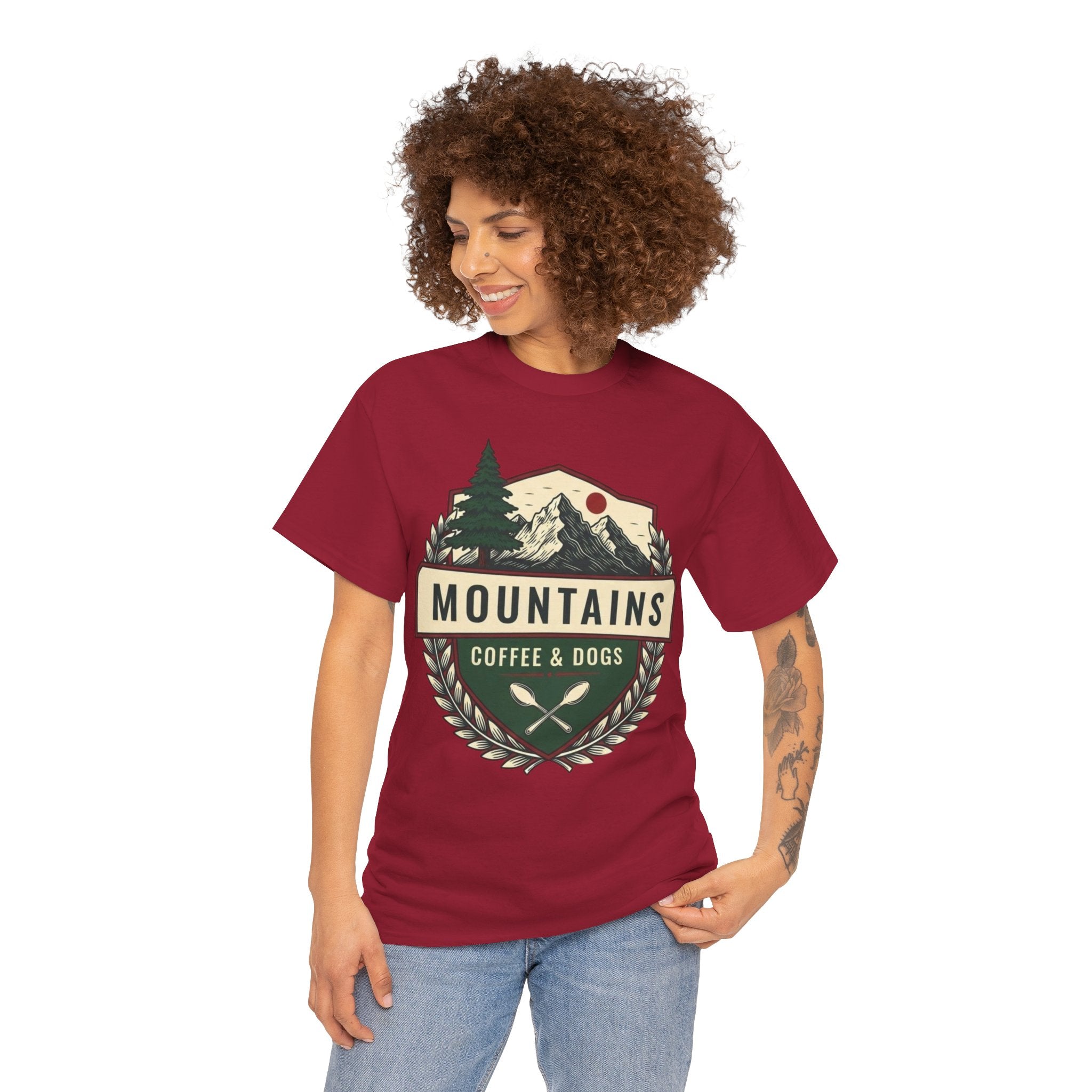 Mountains, Coffee & Dogs Tee