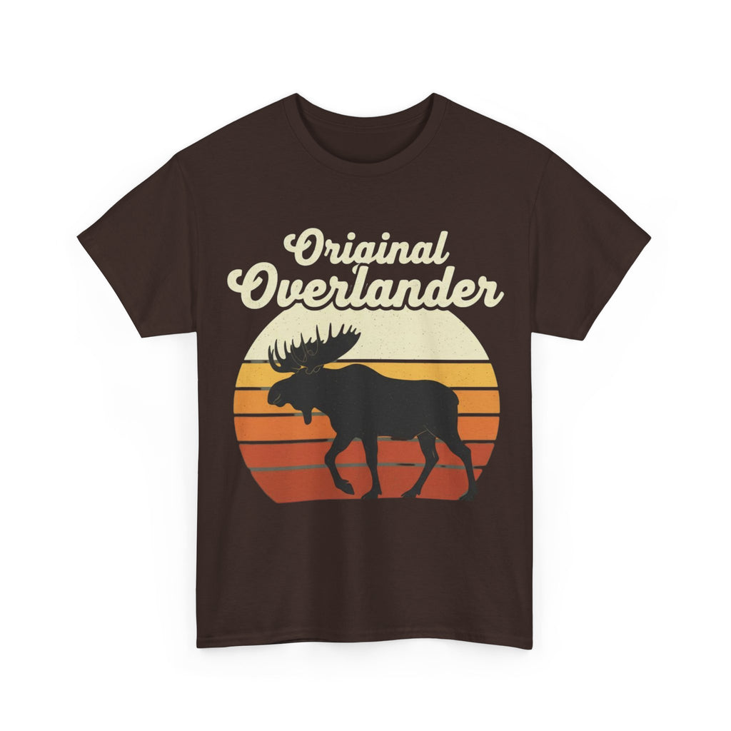 Original Overlander Moose T-Shirt | Retro 1970s Sunset Wilderness Tee