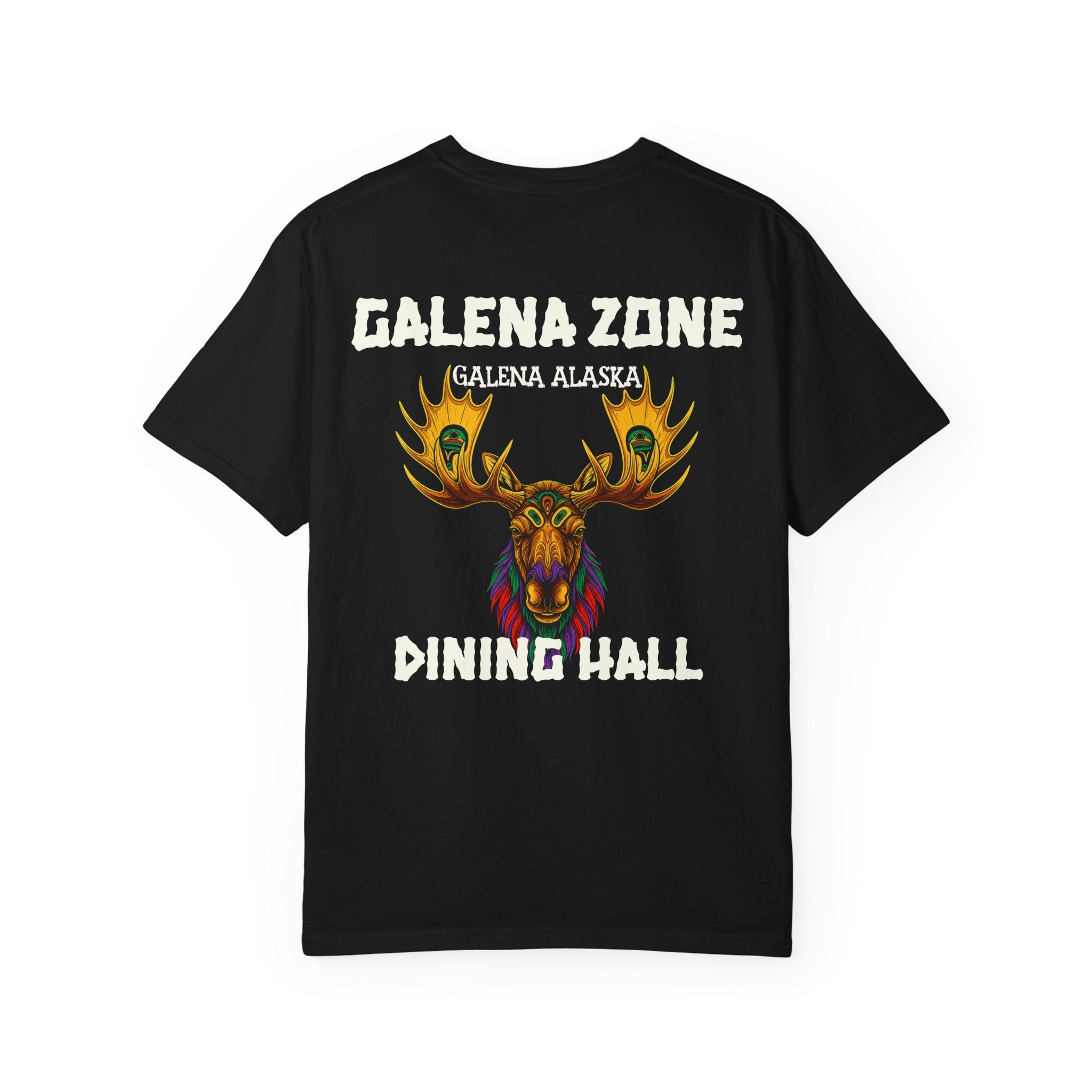 Galena Zone Dining Hall T-Shirt — Alaska Moose Graphic Tee
