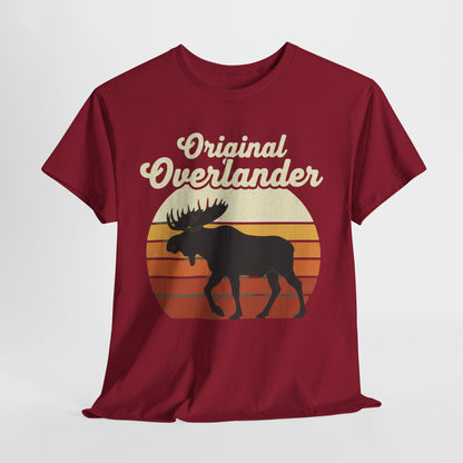 Original Overlander Moose T-Shirt | Retro 1970s Sunset Wilderness Tee