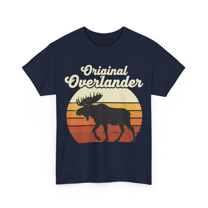 Original Overlander Moose T-Shirt | Retro 1970s Sunset Wilderness Tee