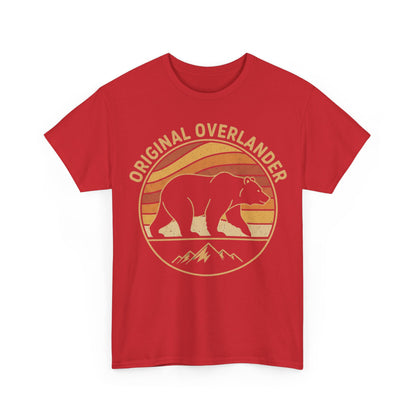 Original Overlander Retro Bear T-Shirt | 1970s Vintage Sunset Adventure Tee