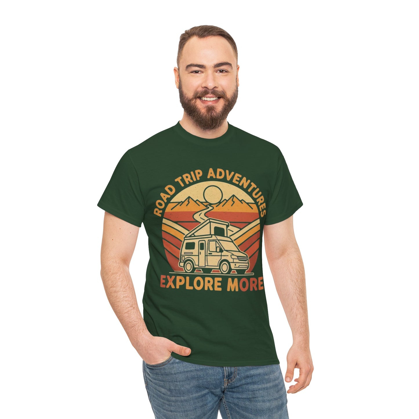 Road Trip Adventures – Explore More Retro Camper Tee