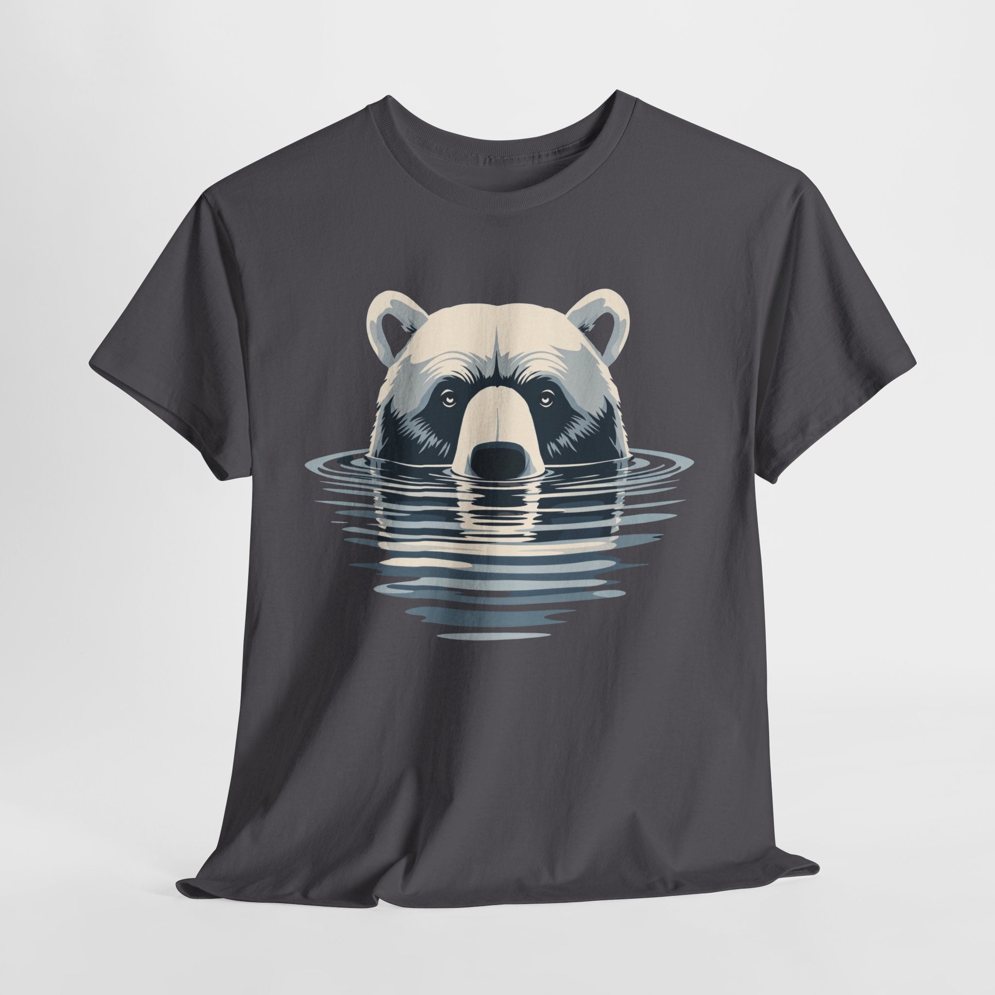 Bear in Water Graphic Tee – Gildan 5000 Heavy Cotton Shirt