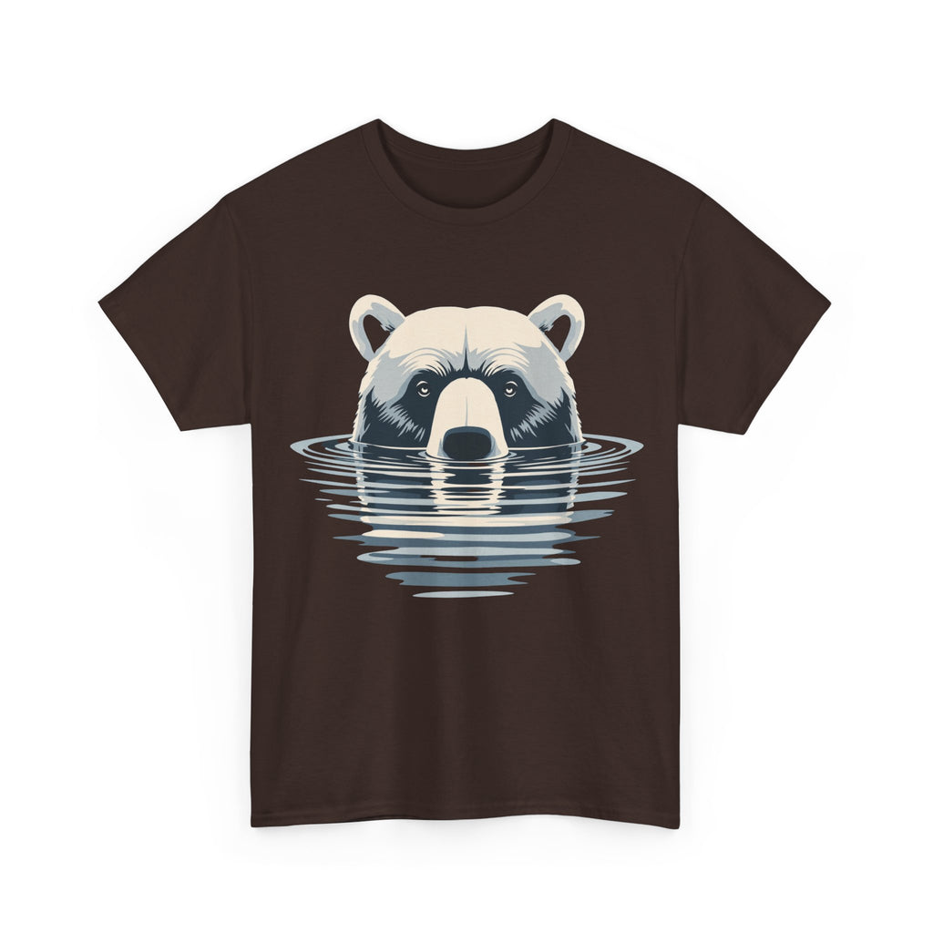 Bear in Water Graphic Tee – Gildan 5000 Heavy Cotton Shirt