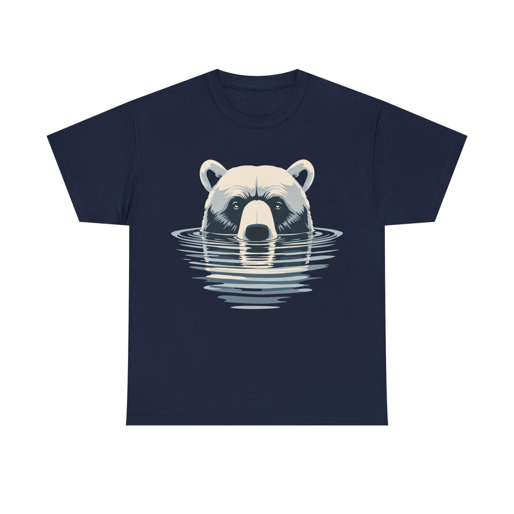 Bear in Water Graphic Tee – Gildan 5000 Heavy Cotton Shirt