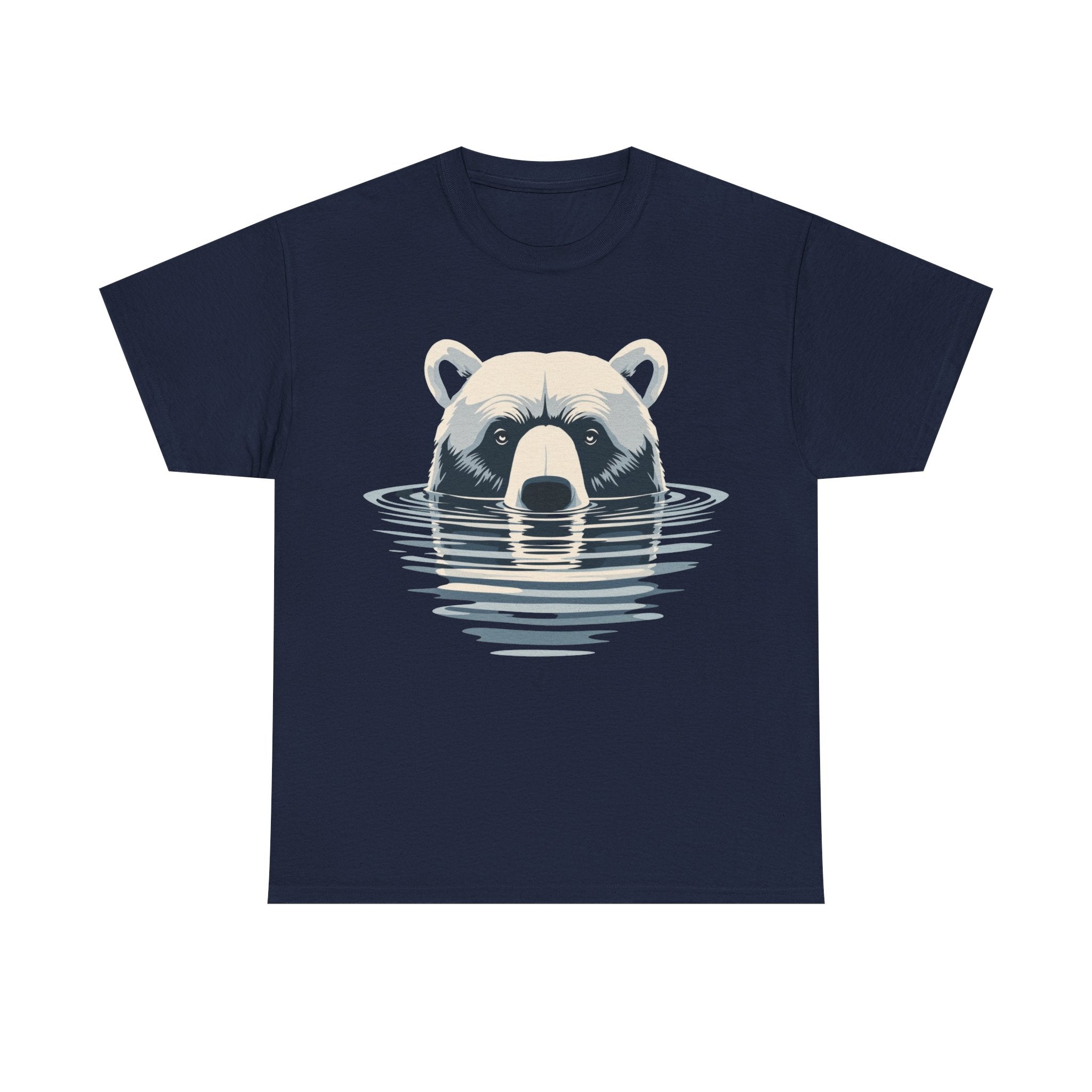 Bear in Water Graphic Tee – Gildan 5000 Heavy Cotton Shirt