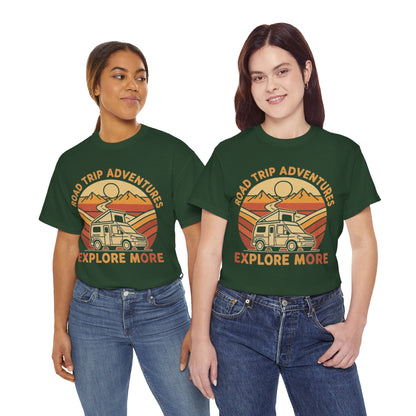 Road Trip Adventures – Explore More Retro Camper Tee