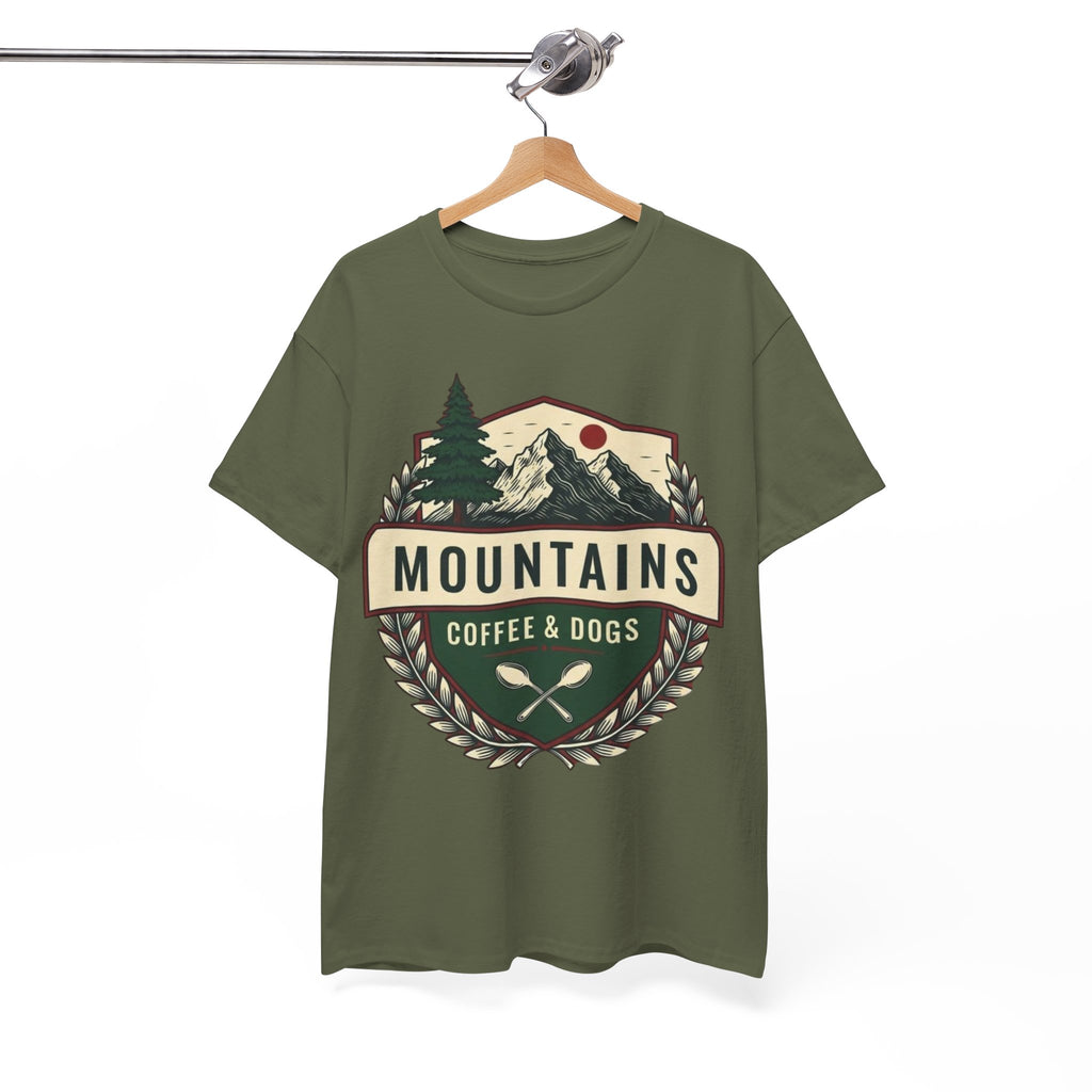 Mountains, Coffee & Dogs Tee