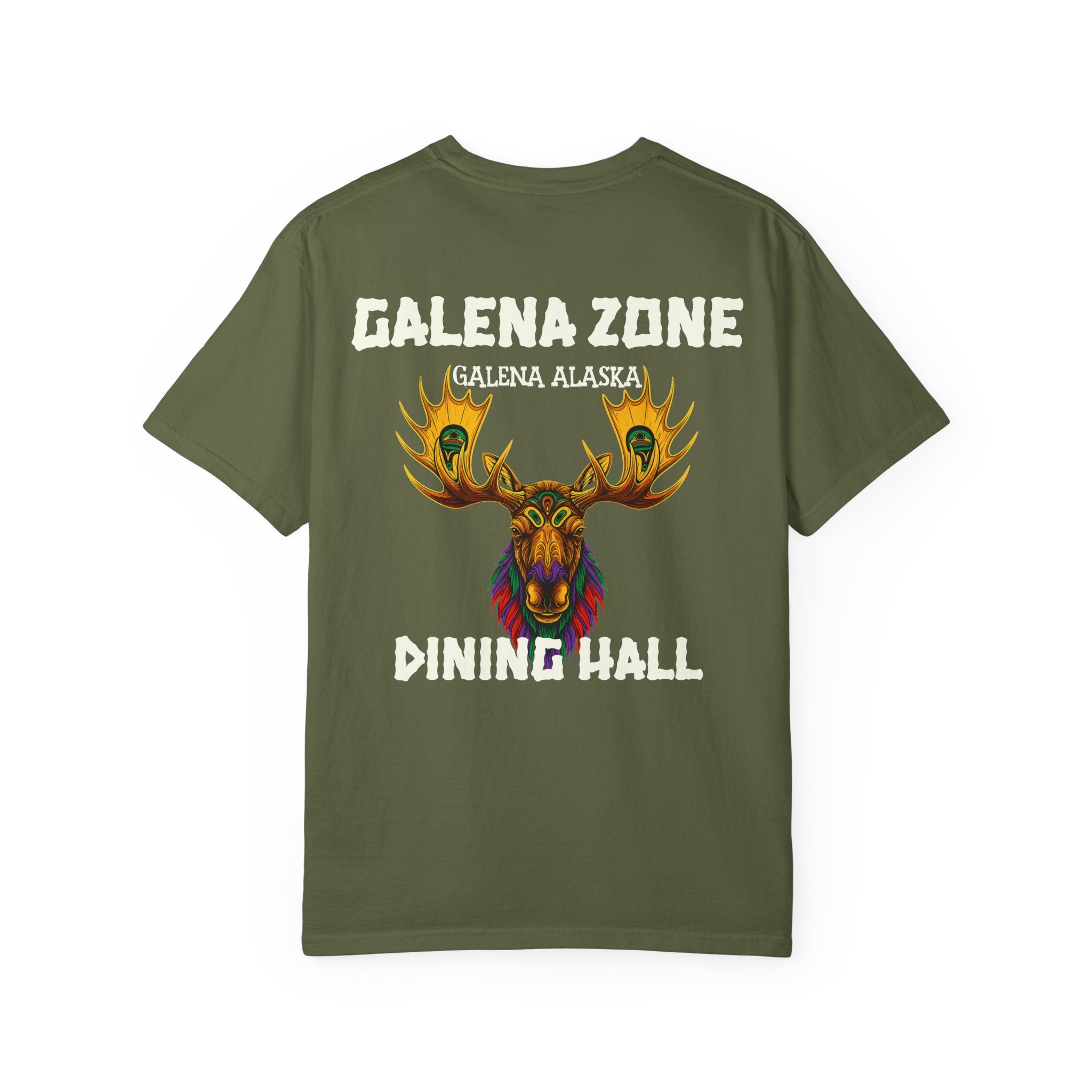 Galena Zone Dining Hall T-Shirt — Alaska Moose Graphic Tee