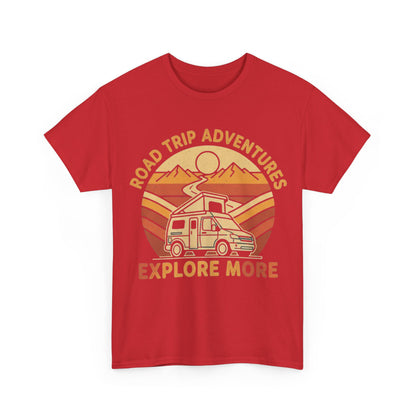 Road Trip Adventures – Explore More Retro Camper Tee