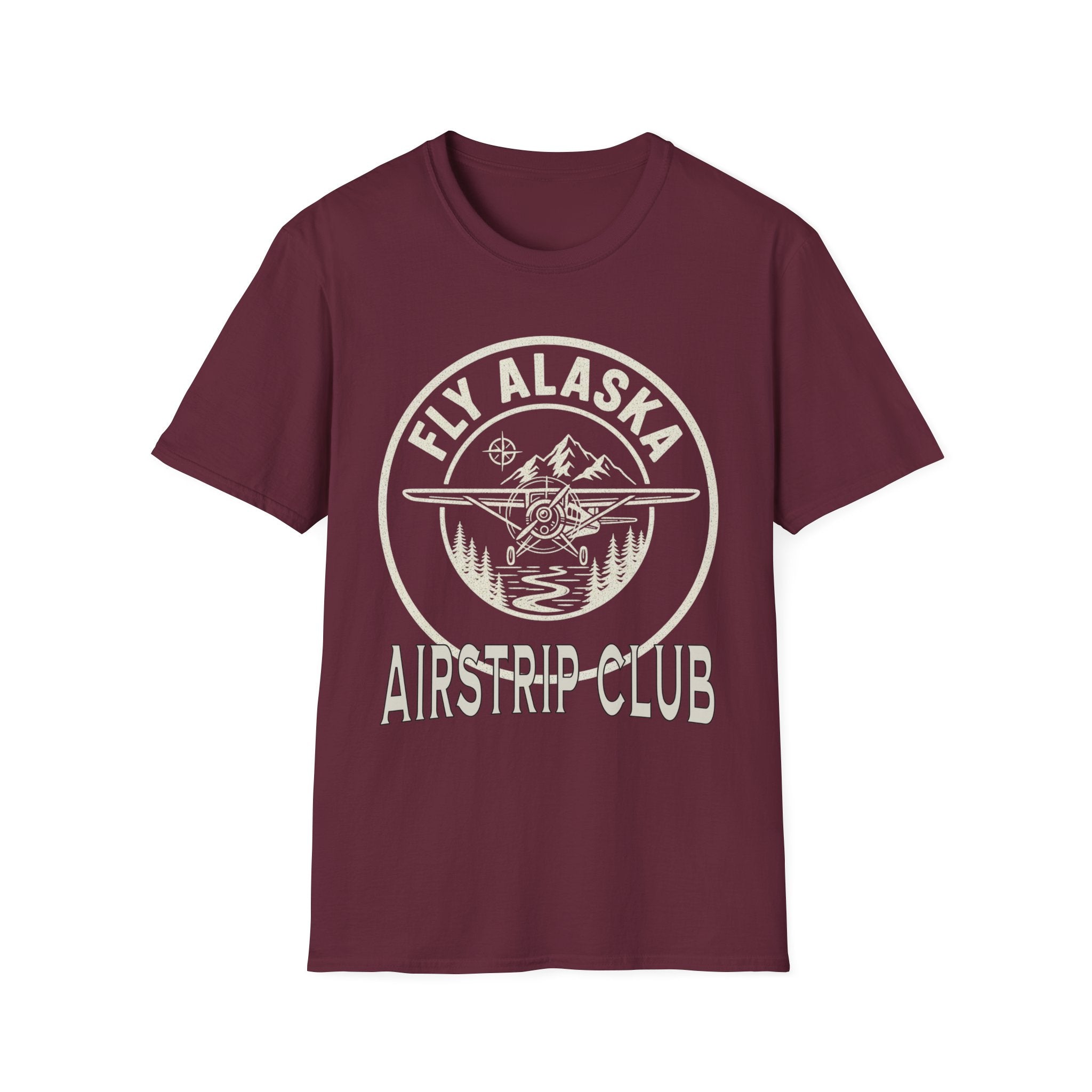 Fly Alaska Airstrip Club T-Shirt – Vintage Bush Plane Aviation Tee