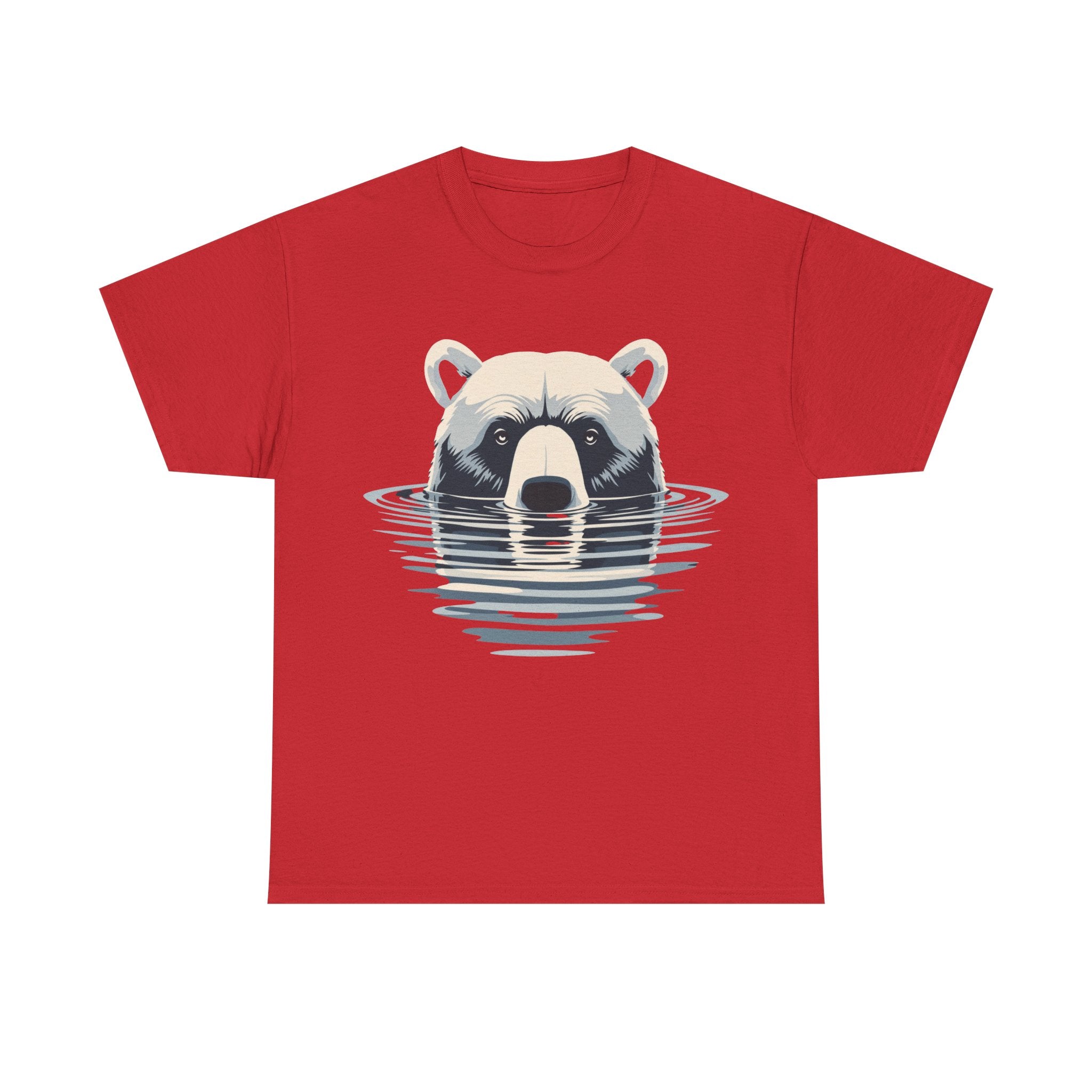 Bear in Water Graphic Tee – Gildan 5000 Heavy Cotton Shirt