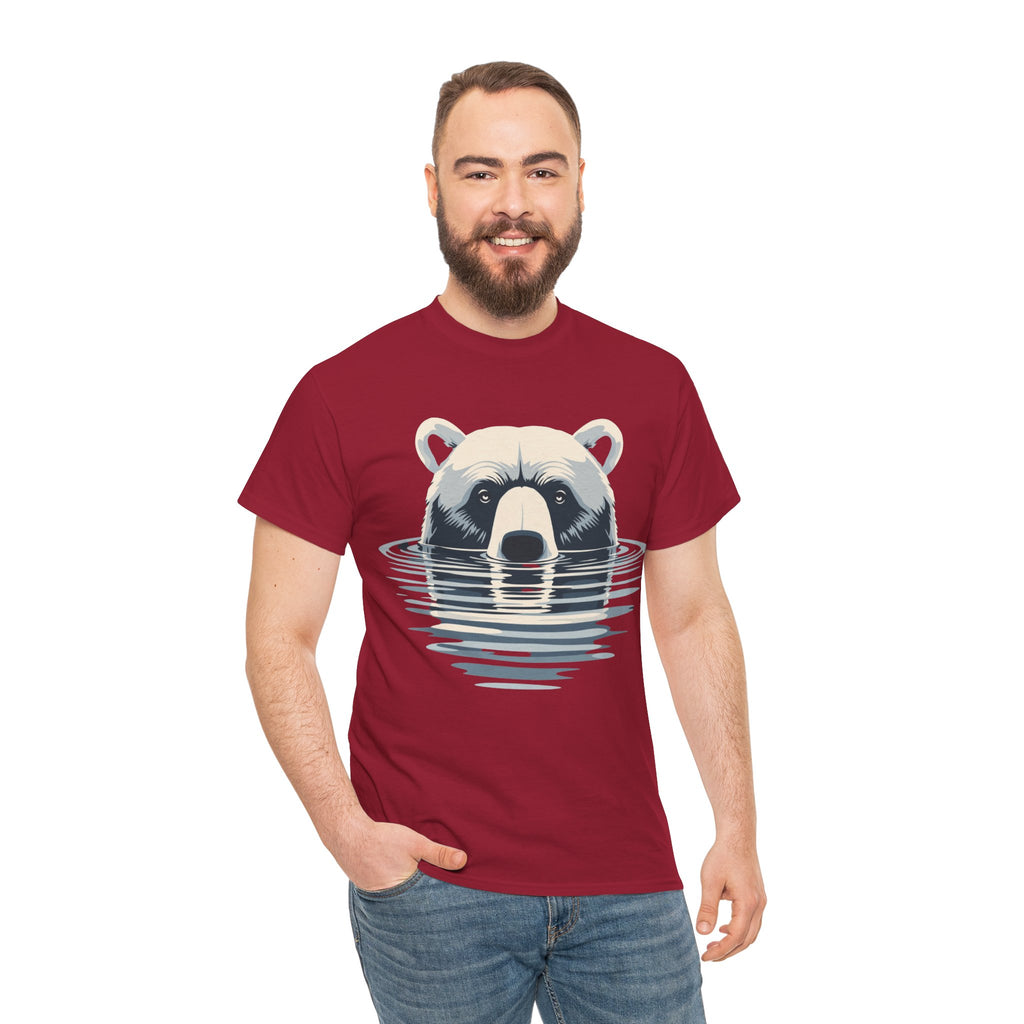 Bear in Water Graphic Tee – Gildan 5000 Heavy Cotton Shirt