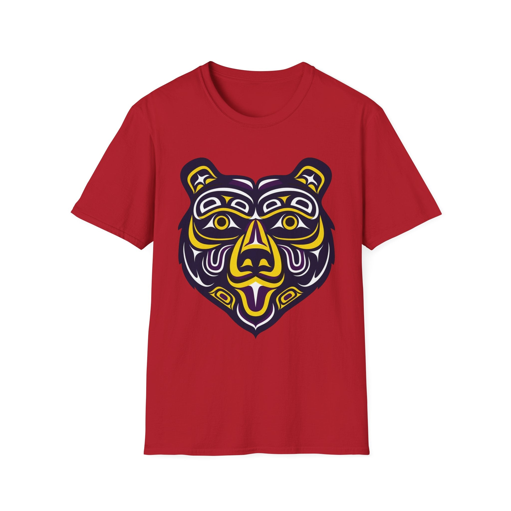 Tribal Spirit Bear T-Shirt – Bold Indigenous-Inspired Animal Art