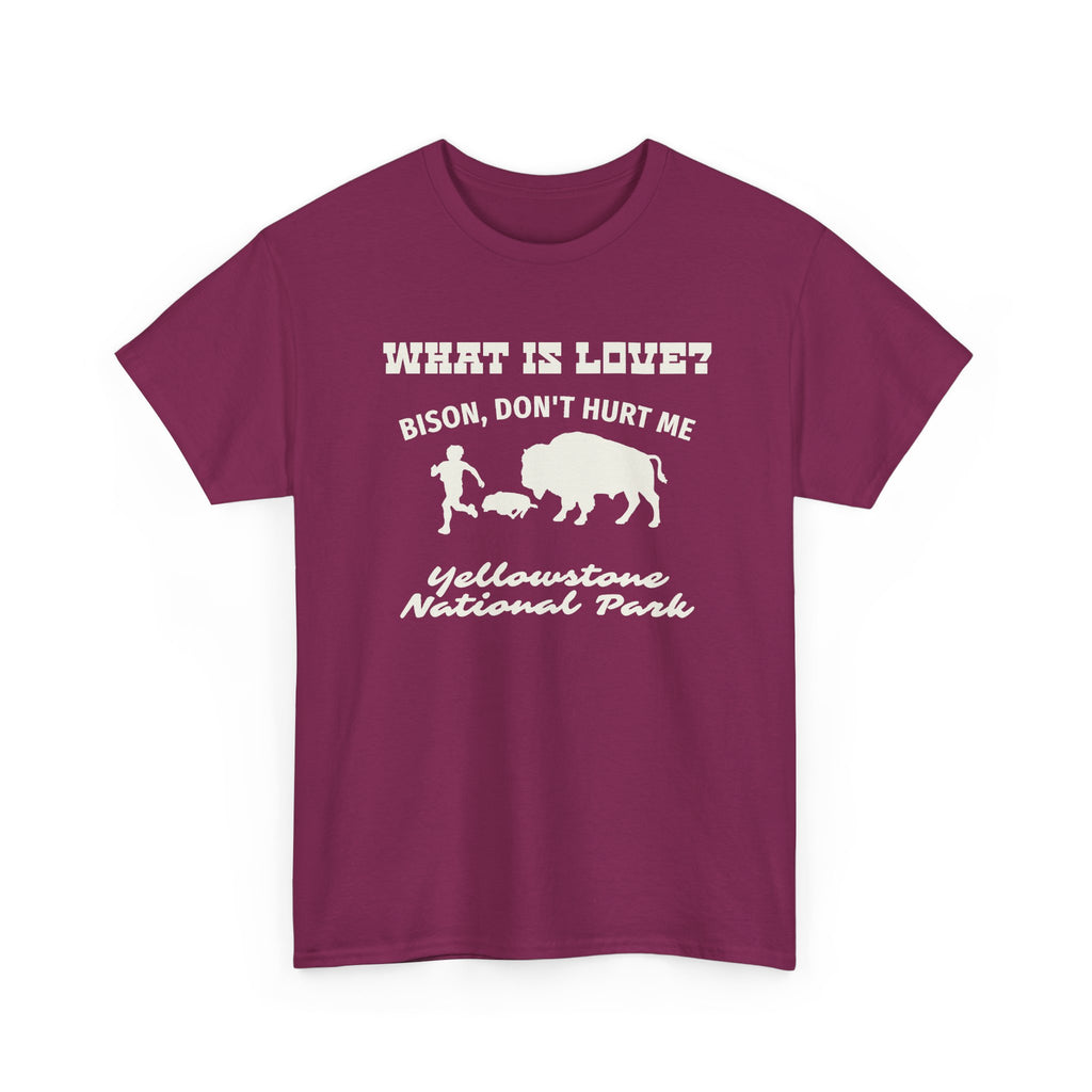 Yellowstone Bison T-Shirt — What Is Love? Bison Don't Hurt Me